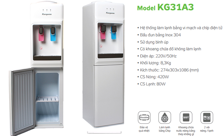  Cây nước nóng lạnh Kangaroo KG31A3